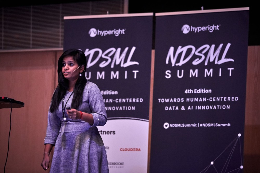 Deepa Krishnamurthy, Data Scientist at Klarna presenting at NDSML Summit 2019