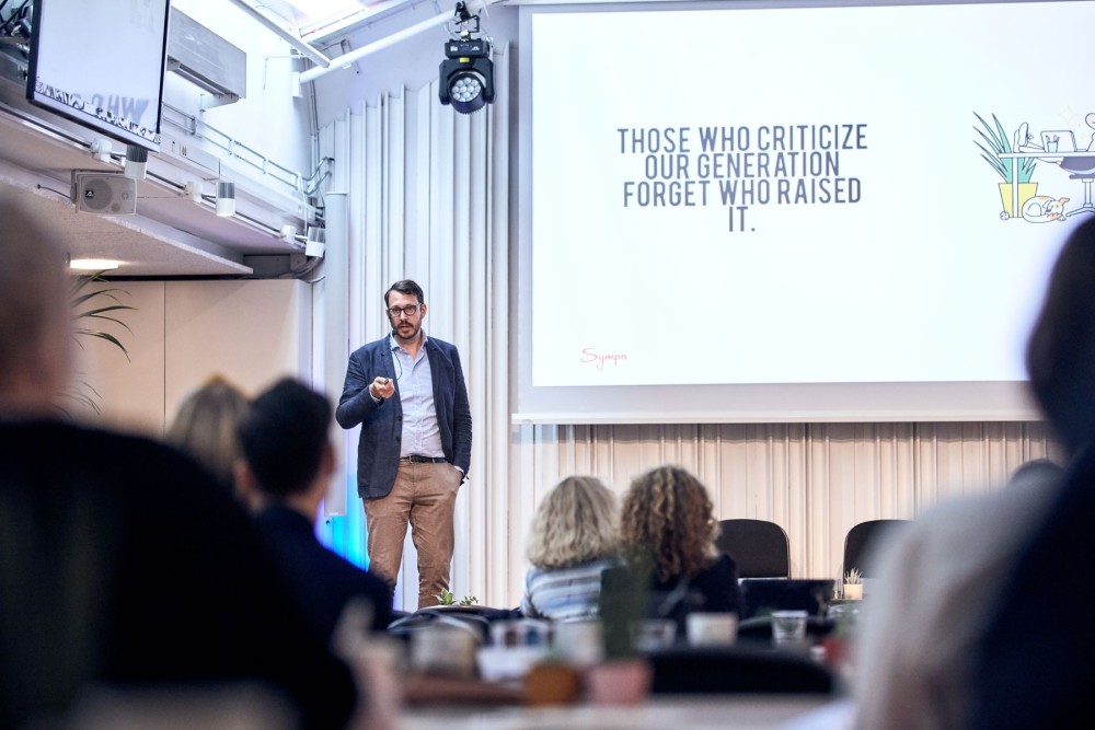 Björn Lorentzon, Business Development Manager at Sympa, presenting at the Nordic People Analytics Summit 2019