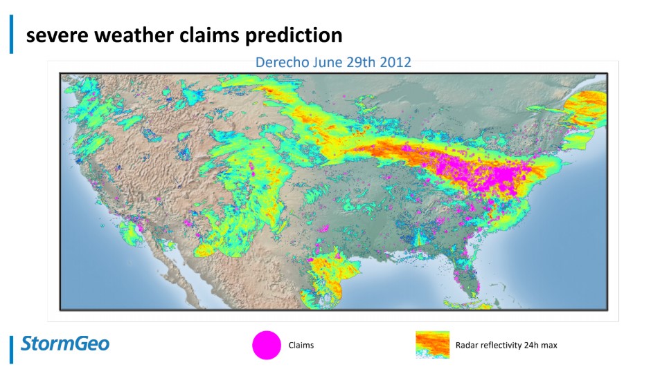 severe weather claims prediction of black swans overlapping with real claims cases
