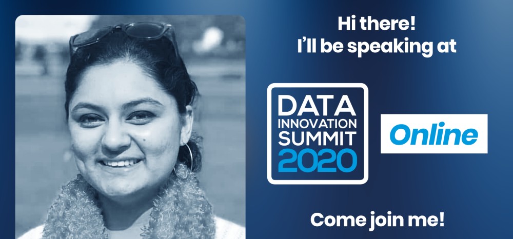 Jigyasa Grover speaking at the Data Innovation Summit, Join the Tech Giants at the DIS 2020: Facebook, Google, LinkedIn, Twitter