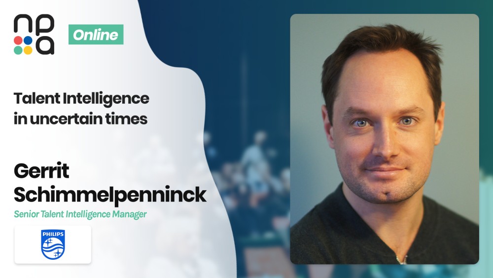 Gerrit Schimmelpenninck, Senior Talent Intelligence Manager at Philips speaking at the Nordic People Analytics Summit 2020