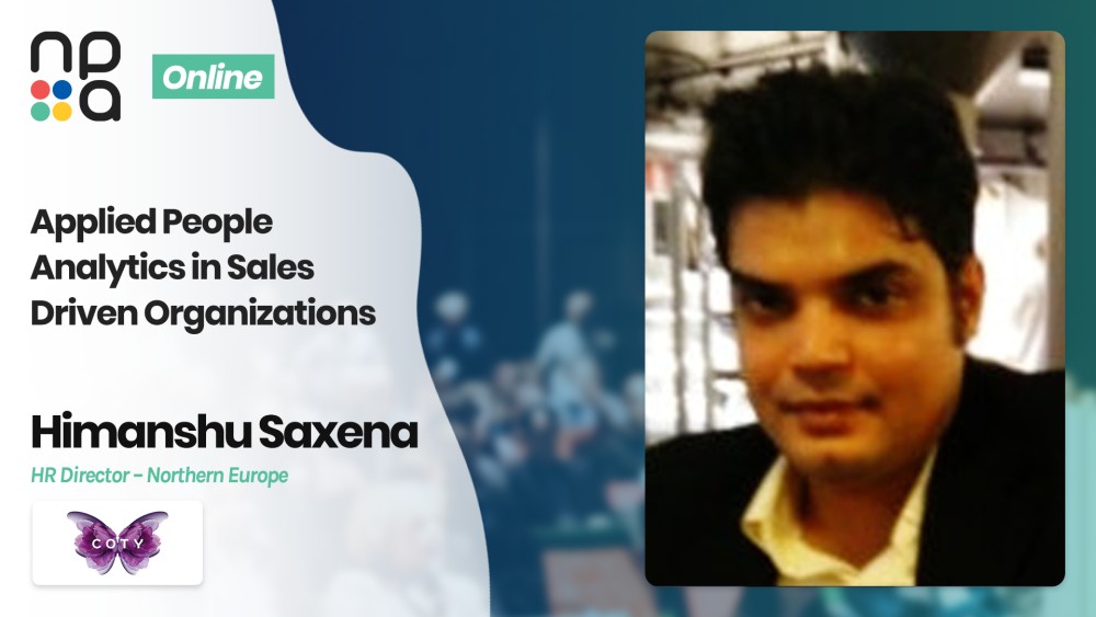 Himanshu Saxena, HR Director – Northern Europe at Coty speaking at the Nordic People Analytics Summit 2020
