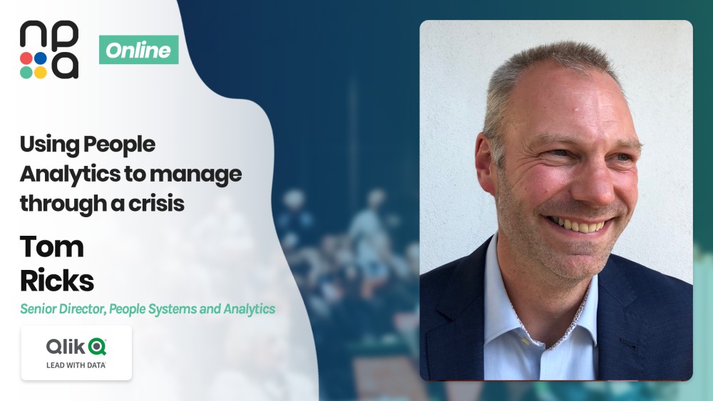 Tom Ricks, Senior Director, People Systems and Analytics at Qlik speaking at the Nordic People Analytics Summit 2020