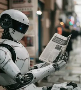 Robot Reading a Newspaper